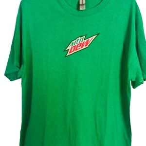Mountain Dew Advertising Adult Large Green Gildan T-Shirt